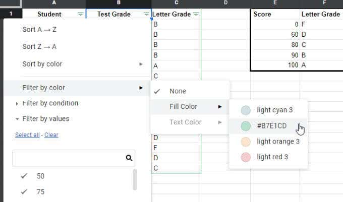 Sort by Color in Google Sheets image 3 - sort-by-color
